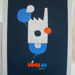 Affiche sérigraphié pour un concert de Buck 65