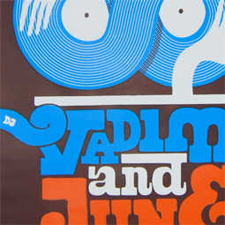 affiches pour les concerts de DJ Vadim et June