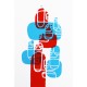Hand-made 2 colours silkscreen poster, made for the Playground exhibition, limited edition